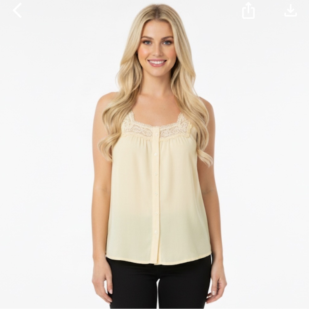 J Jill yellow top linen blend size medium